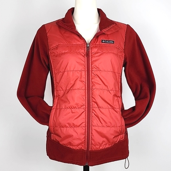 Columbia Women's Basin Butte Red Fleece Full Zip Omni Shield Jacket Size Medium - Picture 5 of 16